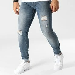 Sortie 🛒 Jean Skinny Tom Original 12226362 Bleu Denim de Jack And Jones ✔️