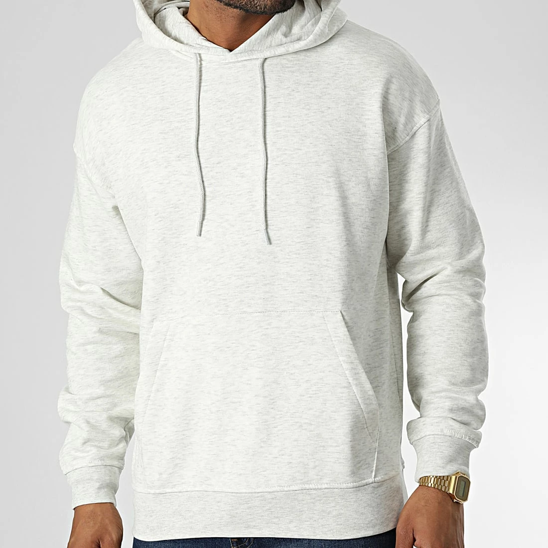 Remise 🧨 Sweat Capuche Oversize Large Brink Blanc Chiné de Jack And Jones ⭐ 1 Remise 🧨 Sweat Capuche Oversize Large Brink Blanc Chiné de Jack And Jones ⭐