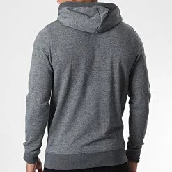 Promo ⭐ Sweat Zippé Capuche Tons Gris Chiné de Jack And Jones ⭐ -Jack And Jones Soldes jack and jones 341591 12186716 BLACK MELANGE 20221025T152452 04