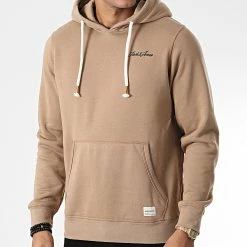 Nouveau ❤️ Sweat Capuche Tons Camel de Jack And Jones ⌛