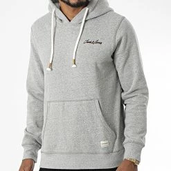 Vente flash 😍 Sweat Capuche Tons Gris Chiné de Jack And Jones ⌛