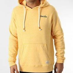 Remise ✨ Sweat Capuche Tons Jaune Chiné de Jack And Jones 🥰 -Jack And Jones Soldes jack and jones 341609 12186763 GOLDEN ROD MEL EM 20221024T154520 03