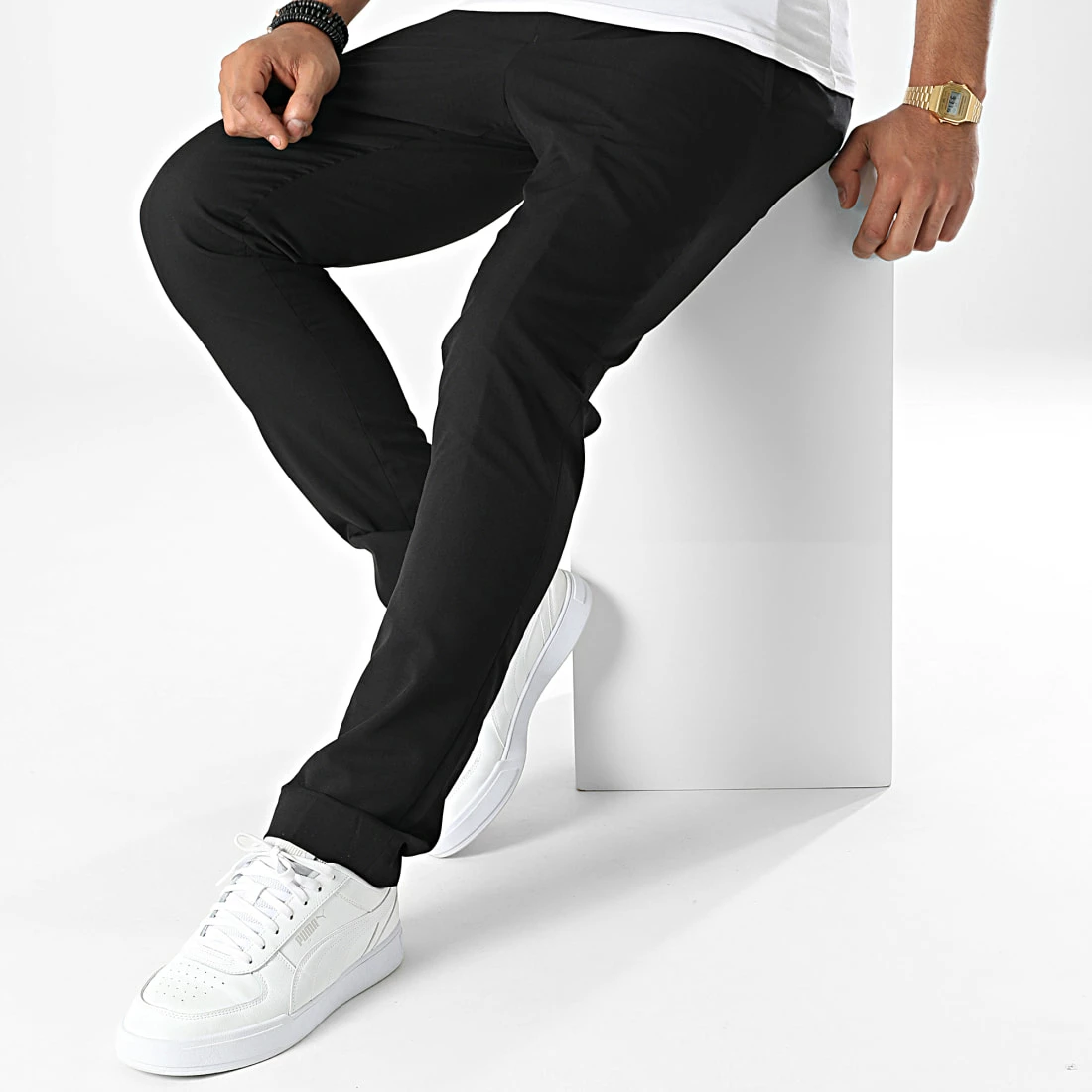 Budget 👍 Pantalon Chino Slim Franco Noir de Jack And Jones ✨ 3 Budget 👍 Pantalon Chino Slim Franco Noir de Jack And Jones ✨ – Image 3