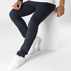 Meilleure vente 🔥 Pantalon Chino Slim Franco Bleu Marine de Jack And Jones 🤩 -Jack And Jones Soldes jack and jones 341772 12199893 DARK NAVY 20221017T144701 03