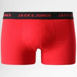 Promo 👍 Lot De 5 Boxers 12211149 Rouge Bleu Orange de Jack And Jones 😀 -Jack And Jones Soldes jack and jones 341957 12211149 PINE GROVE TRUE RED 20221011T151349 03