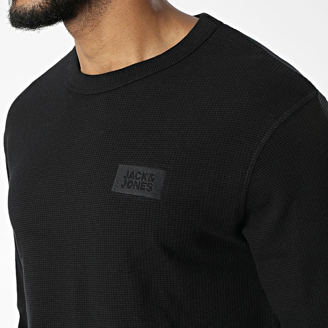 Remise ✨ Tee 👕 Shirt Manches Longues 12213918 Noir de Jack And Jones 🎉 2 Remise ✨ Tee 👕 Shirt Manches Longues 12213918 Noir de Jack And Jones 🎉 – Image 2