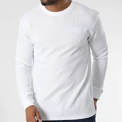 Le moins cher 🛒 Tee 👚 Shirt Manches Longues 12213918 Blanc de Jack And Jones 😀