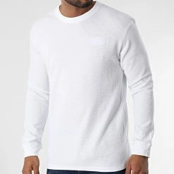 Le moins cher 🛒 Tee 👚 Shirt Manches Longues 12213918 Blanc de Jack And Jones 😀 -Jack And Jones Soldes jack and jones 341962 12213918 WHITE 20221007T155100 03