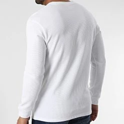 Le moins cher 🛒 Tee 👚 Shirt Manches Longues 12213918 Blanc de Jack And Jones 😀 -Jack And Jones Soldes jack and jones 341962 12213918 WHITE 20221007T155102 04