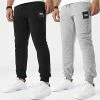 Vente flash 👏 Lot De 2 Pantalon Jogging Gordon 12226924 Noir Gris Chiné de Jack And Jones 👏