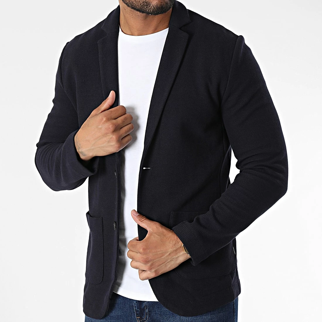 Remise 🎉 Veste Blastructure 12217160 Bleu Marine de Jack And Jones ✨ 1 Remise 🎉 Veste Blastructure 12217160 Bleu Marine de Jack And Jones ✨