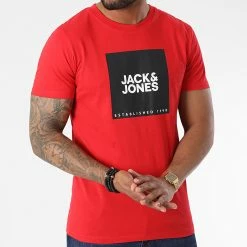 De gros 😀 Lot De 3 Tee 👕 Shirts 12225849 Bleu Marine Vert Kaki Rouge de Jack And Jones ✔️ -Jack And Jones Soldes jack and jones 342005 12225849 TRUE RED TRUE RED SK 20221011T123928 05