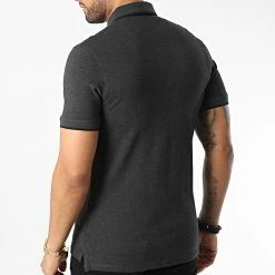 Meilleur prix 🎉 Polo Manches Courtes Paulos Gris Anthracite Chiné de Jack And Jones 🔔 -Jack And Jones Soldes jack and jones 343167 12136668 DARK GREY MEL 20221020T145910 04