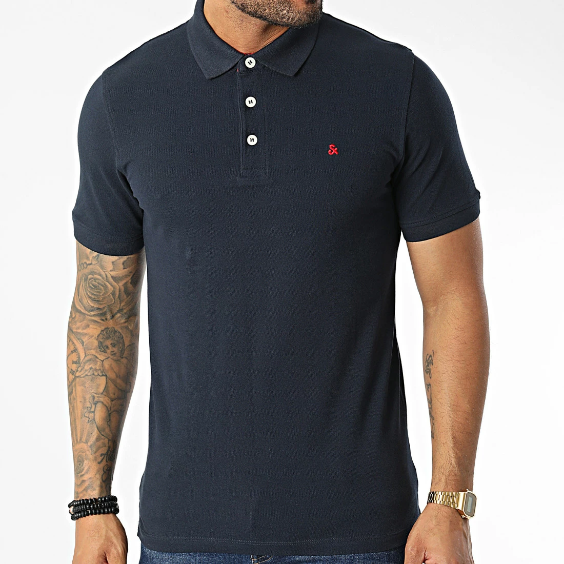 Sortie 💯 Polo Manches Courtes Paulos Bleu Marine de Jack And Jones ⭐ 1 Sortie 💯 Polo Manches Courtes Paulos Bleu Marine de Jack And Jones ⭐