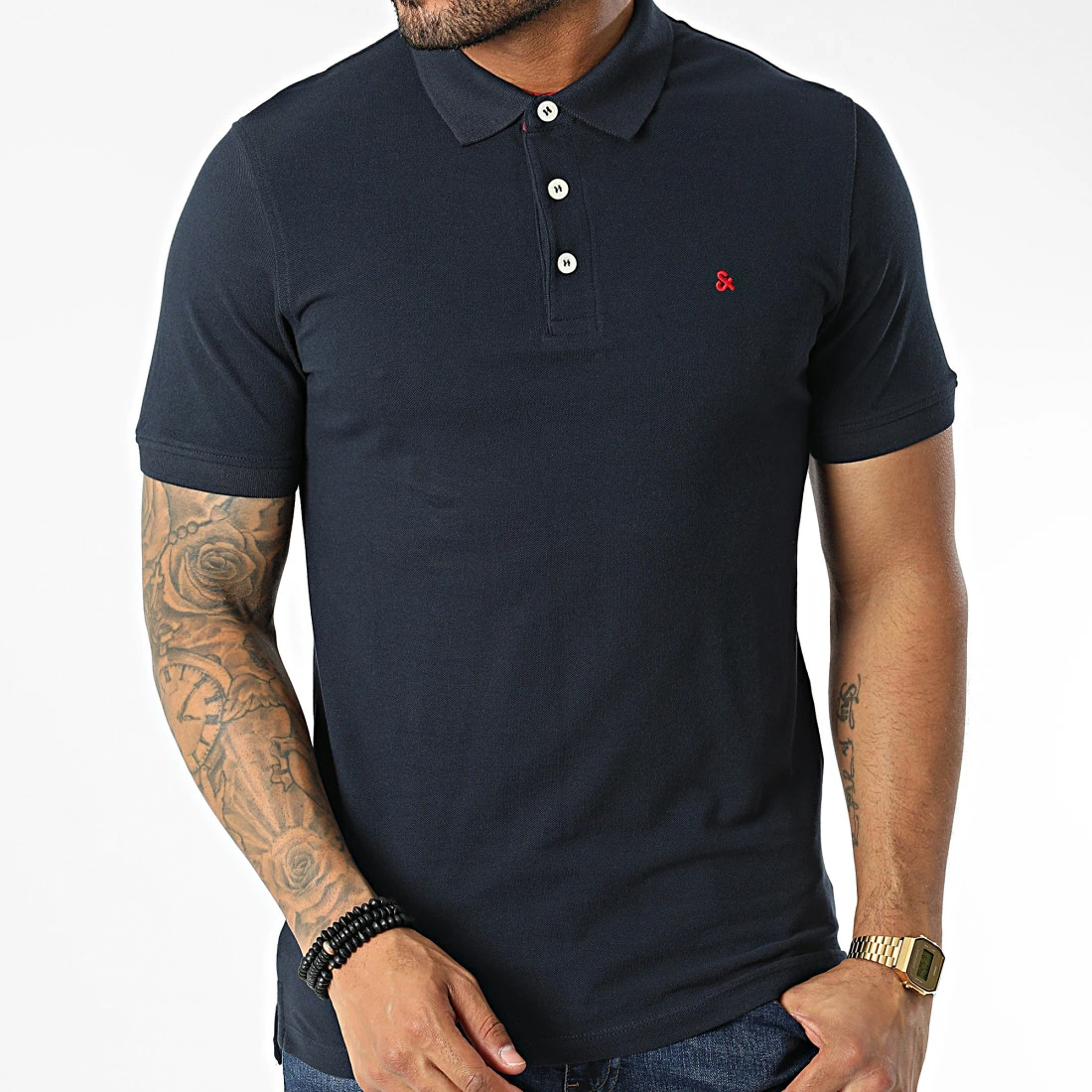 Sortie 💯 Polo Manches Courtes Paulos Bleu Marine de Jack And Jones ⭐ 3 Sortie 💯 Polo Manches Courtes Paulos Bleu Marine de Jack And Jones ⭐ – Image 3
