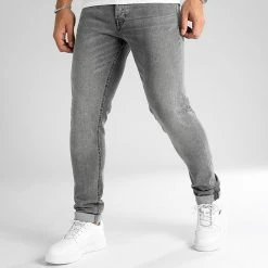 Nouveau 🛒 Jean Slim Glenn Original Gris de Jack And Jones ❤️