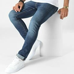 Acheter 🛒 Jean Slim Glenn Fox Bleu Denim de Jack And Jones ✔️ -Jack And Jones Soldes jack and jones 343260 12175888 BLUE DENIM 20221017T151448 03