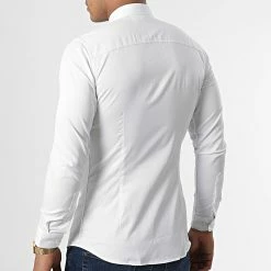Le moins cher 😍 Chemise Manches Longues Parma Blanc de Jack And Jones 🔔 -Jack And Jones Soldes jack and jones 343351 12097662 WHITE 20221111T161232 04