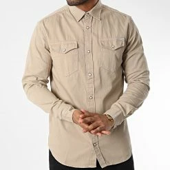 Meilleure vente ✔️ Chemise Jean A Manches Longues Sheridan Beige de Jack And Jones 💯 6 Meilleure vente ✔️ Chemise Jean A Manches Longues Sheridan Beige de Jack And Jones 💯 -Jack And Jones Soldes jack and jones 343374 12138115 CROCKERY 20221020T150033 03