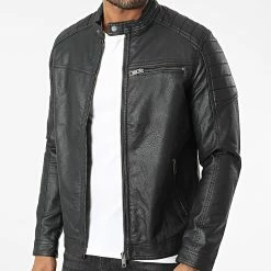 Sortie 🤩 Veste Biker Suédine Rocky Noir de Jack And Jones ⭐ -Jack And Jones Soldes jack and jones 343381 12147218 BLACK 20221014T152950 03
