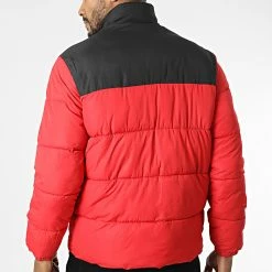 Promo 💯 Doudoune Chili Rouge de Jack And Jones 🔔 -Jack And Jones Soldes jack and jones 343513 12212218 TRUE RED BLOCKING 20221014T143731 04