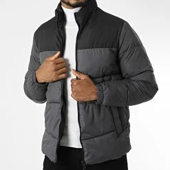 Promo 😍 Doudoune Chili Gris Anthracite de Jack And Jones 🔥