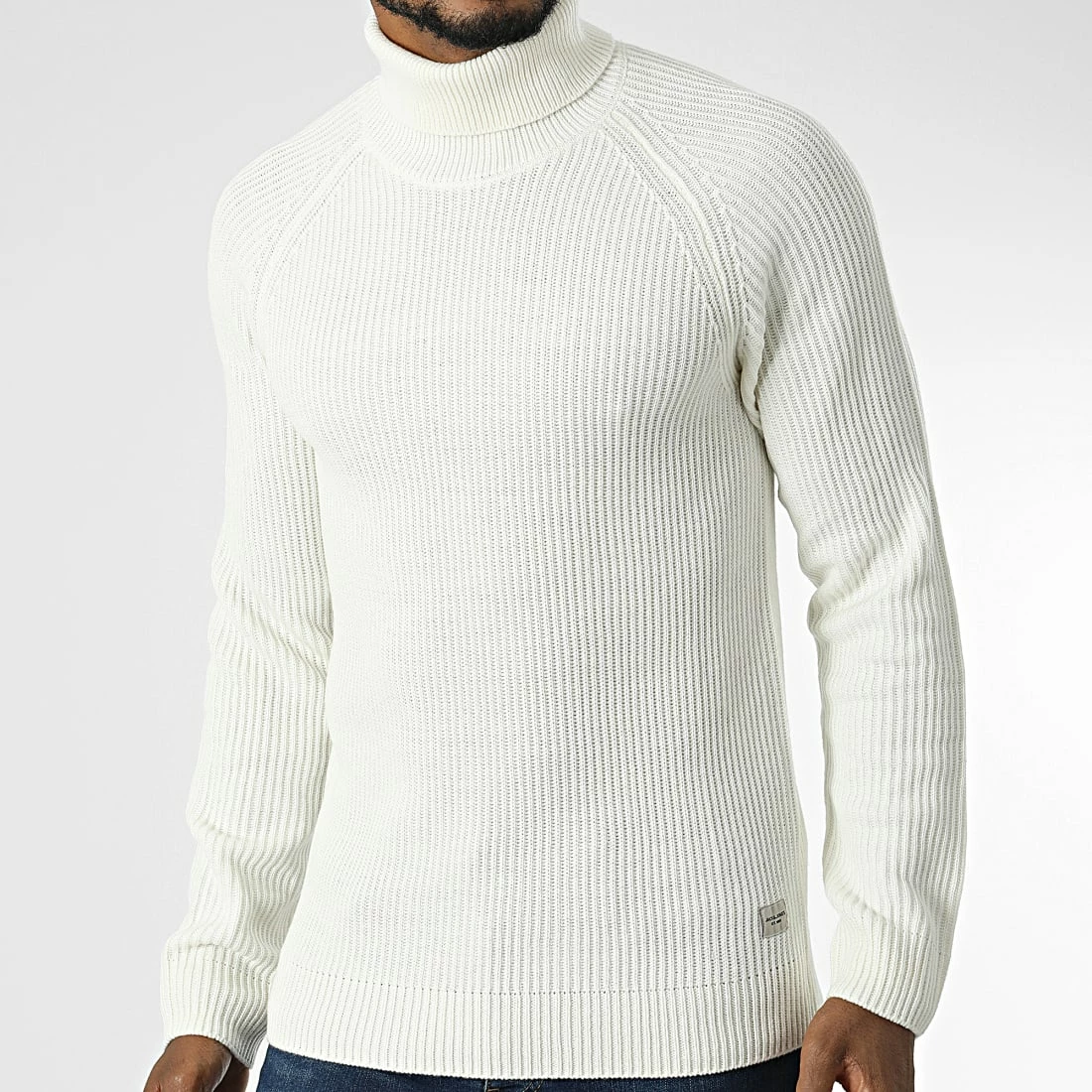 Sortie 🔔 Pull Col Roulé Pannel Beige Clair de Jack And Jones ✔️ 1 Sortie 🔔 Pull Col Roulé Pannel Beige Clair de Jack And Jones ✔️