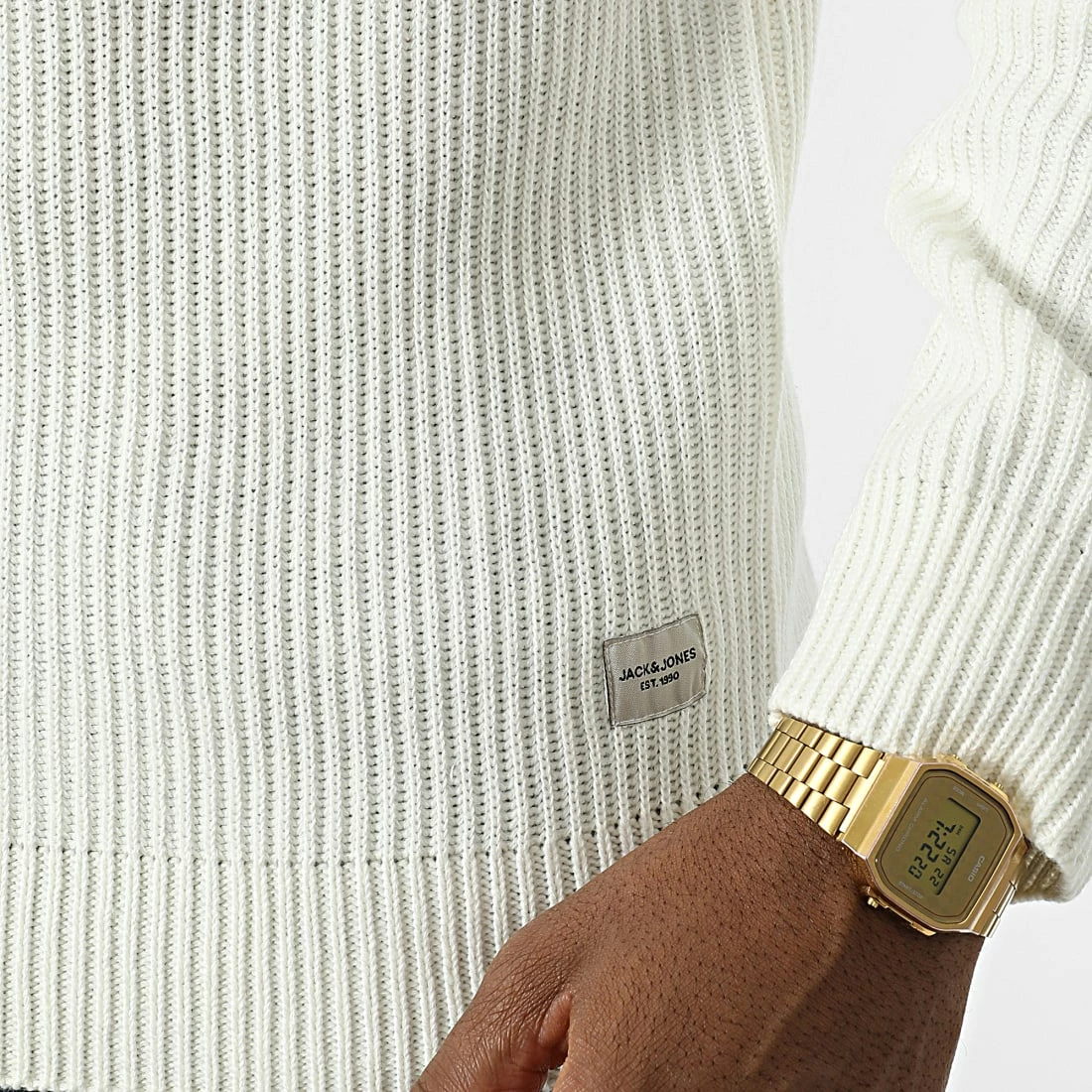 Sortie 🔔 Pull Col Roulé Pannel Beige Clair de Jack And Jones ✔️ 2 Sortie 🔔 Pull Col Roulé Pannel Beige Clair de Jack And Jones ✔️ – Image 2