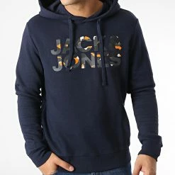 Top 10 😀 Sweat Capuche Ramp Bleu Marine de Jack And Jones 👍 -Jack And Jones Soldes jack and jones 343574 12211503 NAVY BLAZER SOLDIER LO 20221024T152949 03