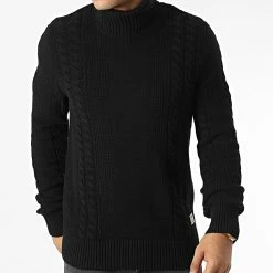 Budget 😀 Pull Col Roulé Ted Noir de Jack And Jones 🌟 -Jack And Jones Soldes jack and jones 343678 12215817 BLACK ROLL NECK 20221017T160752 03