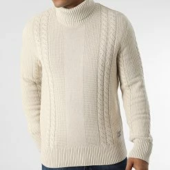 Acheter 😉 Pull Col Roulé Ted Beige de Jack And Jones 🔔 -Jack And Jones Soldes jack and jones 343679 12215817 MOONBEAM ROLL NECK 20221017T161402 03