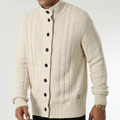 Remise ⌛ Gilet Coted Knit 12215817 Beige de Jack And Jones 😉