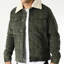 Grosses soldes 🛒 Veste Jean Col Mouton Alvin 12194295 Vert Kaki de Jack And Jones ⌛ -Jack And Jones Soldes jack and jones 343729 12194295 FOREST NIGHT 20221017T152620 03