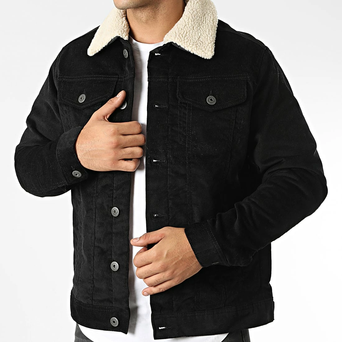 Top 10 🎁 Veste Jean Col Mouton Alvin 12194295 Noir de Jack And Jones ⌛ 1 Top 10 🎁 Veste Jean Col Mouton Alvin 12194295 Noir de Jack And Jones ⌛