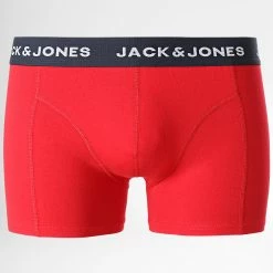 Acheter 👍 Lot De 3 Boxers Brand Bleu Marine Rouge de Jack And Jones 🎉 -Jack And Jones Soldes jack and jones 343813 12211163 NAVY BLAZER TRUE RED 20221109T150736 04