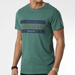 Meilleur prix 👏 Tee 👚 Shirt Friday Vert de Jack And Jones 🧨
