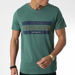 Meilleur prix 👏 Tee 👚 Shirt Friday Vert de Jack And Jones 🧨 -Jack And Jones Soldes jack and jones 343943 12228678 TREKKING GREEN 20221025T152708 03