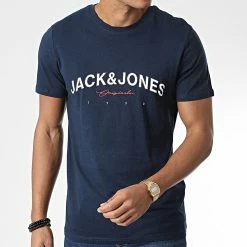 Meilleure vente 🤩 Tee 👚 Shirt Friday Bleu Marine de Jack And Jones 👏