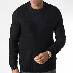 Offres 🤩 Pull Blake Noir de Jack And Jones 👍