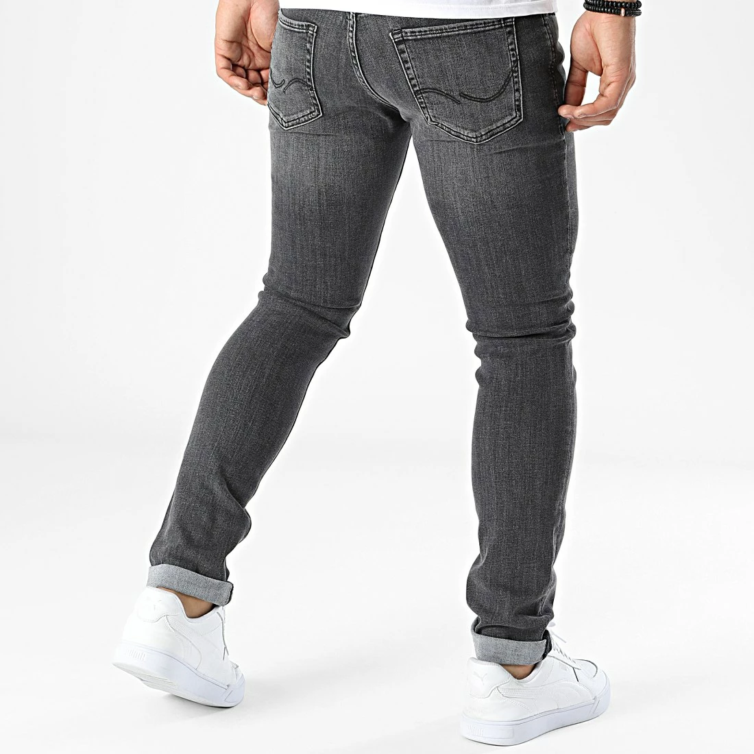 De gros ✨ Jean Slim Glenn Original Gris Anthracite de Jack And Jones 🎉 4 De gros ✨ Jean Slim Glenn Original Gris Anthracite de Jack And Jones 🎉 – Image 4