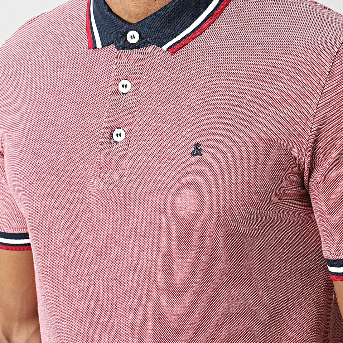 Sortie 🌟 Lot De 2 Polos Manches Courtes Paulos Rouge Chiné Bleu Clair Chiné de Jack And Jones 🥰 2 Sortie 🌟 Lot De 2 Polos Manches Courtes Paulos Rouge Chiné Bleu Clair Chiné de Jack And Jones 🥰 – Image 2