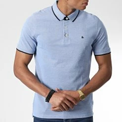 Top 10 💯 Lot De 2 Polos Manches Courtes Paulos Bleu Clair Chiné Blanc de Jack And Jones 🌟 -Jack And Jones Soldes jack and jones 344480 12191216 BRIGHT COBALT 1BRIGHT CO 20221024T152442 05