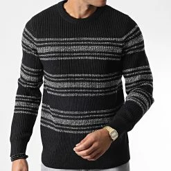 De gros ❤️ Pull Sporty Noir de Jack And Jones 😍 -Jack And Jones Soldes jack and jones 344505 12215809 BLACK 20221024T155225 03