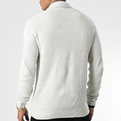 Meilleur prix 🔔 Cardigan Craig Beige Chiné de Jack And Jones 😉 -Jack And Jones Soldes jack and jones 344508 12212011 WHITE MEL 20221025T153233 04