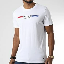 Meilleure affaire ✔️ Tee 👕 Shirt Lugroom Blanc de Jack And Jones 😀