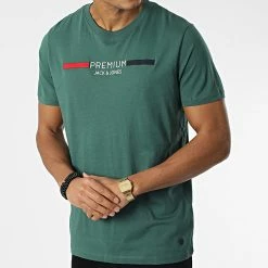 Offres 👏 Tee 👚 Shirt Lugroom Vert de Jack And Jones 💯 -Jack And Jones Soldes jack and jones 344550 12230773 TREKKING GREEN 20221026T135020 03