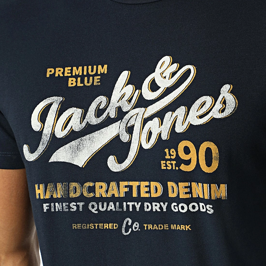 Vente flash 😍 Tee 👚 Shirt Booster Bleu Marine de Jack And Jones 🎁 2 Vente flash 😍 Tee 👚 Shirt Booster Bleu Marine de Jack And Jones 🎁 – Image 2
