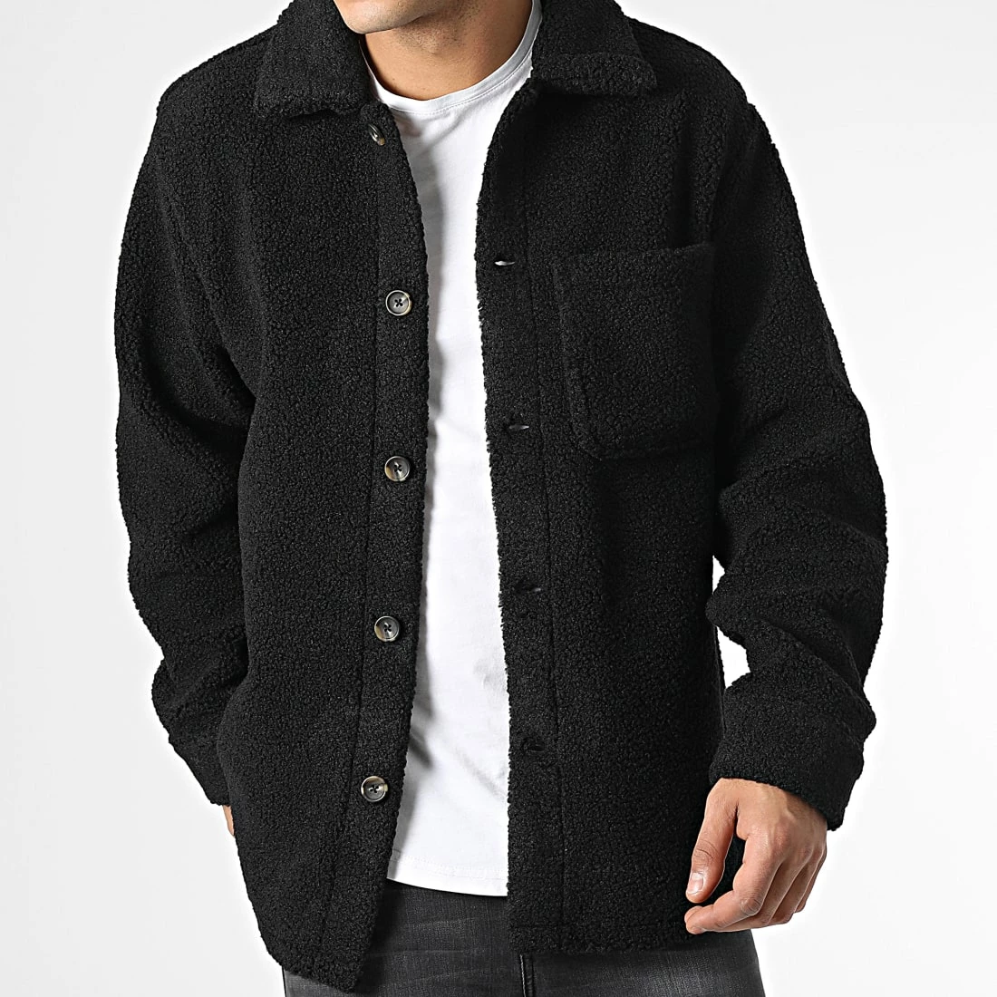 Tout neuf 🌟 Surchemise Fourrure Owen Noir de Jack And Jones 👏 3 Tout neuf 🌟 Surchemise Fourrure Owen Noir de Jack And Jones 👏 – Image 3