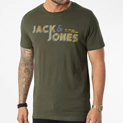 Grosses soldes 🎉 Tee 👚 Shirt Friday Vert Kaki de Jack And Jones ✨