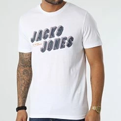 Meilleure affaire ⭐ Tee 👚 Shirt Friday Blanc de Jack And Jones 😍